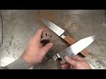 Forging the Starry Cosmos damascus integral chef knife set