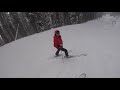 Dad Skiing Powder on Paradise
