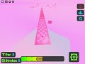 Playing pinktopia in super golf