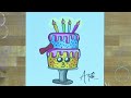 How To Draw a Birthday Cake with Artie