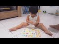 Completed alphabet in the age 1yr and 9months