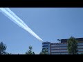 US Navy blue Angels fly over Houston TX