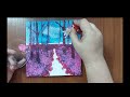 easy techniques of painting a forest for beginners|#acrylicpaintng #drawing #landscape