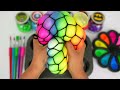 Satisfying Video l How to Make GIANT Rainbow Bubble Stress Ball with Lollipop Slime Cutting ASMR