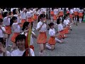 The orange devil has arrived! Wonderful performance by the Kyoto Tachibana High School brass band