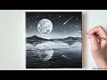 2 Colors Painting (Black & White) / Acrylic Painting for Beginners