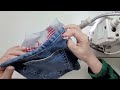 DIY  버리는 청바지로 가방 만들기/Upcycling jeans /청바지 리폼/작은 가방/손가방/Making Mini Ecobag/미니 에코백