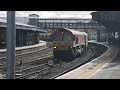 what a legend driver class 66 arriving and departing Gloucester with a mega tone
