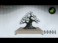 how to make bonsai tree step by step animation for beginner | llustrasi membentuk bonsai buat pemula