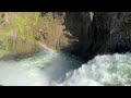 Yellowstone! Beautiful waterfall with a rainbow❤️