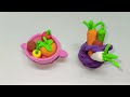 DIY How to make fruits and vegetables basket with clay/ Basket making with clay/ DIY with clay @clay