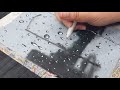 오일파스텔로 비오는날 풍경 그리기, Drawing a Rainy Landscape with an Oil Pastel