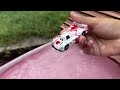 Clean up muddy minicars & disney pixar car convoys! Play in the garden