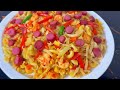 বেশি স্বাদে ঘরোয়া উপোকরনে হেলদি ভেজিটেবল এন্ড সসেজ স্পাইসি পাস্তা রেসিপি|Spicy vegetable pasta