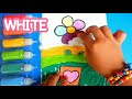 Glitter Flower Coloring and drawing for kids Toddlers |Learn Colors | PINK GIRL