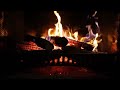 Roaring cozy fire with Golden Yellow and Blue flames in a dark intimate fireplace - Smooth 60fps