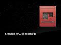 Simplex 4003ec fire message (upscaled from original video on my channel)