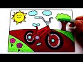 How to Draw a BICYCLE Step by Step for Kids  🚲 Bicycle Coloring Pages | Fun Coloring Pages for Kids