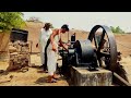 Heavy old Black Desi diesel engine old culture amazing starting -Ruston Hornsby engine amazing sound