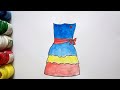 How to draw a lovely dress step by step / dress drawing for kids and Toddlers