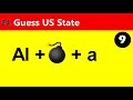 US state quiz | Guess US states from emoji | 50 states of america, Emoji challenge