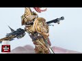How To Paint Adeptus Custodes GOLD ARMOUR, RED CLOTH and POWER WEAPON for Warhammer 40,000