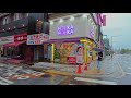 [4K] Heavy Rain Day to Night Seoul Walk - Sinchon, Hongdae | 비오는 서울 낮부터 밤까지 걷기 - 서교동,합정동,망원동,성산동,연남동