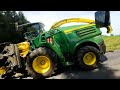 Weizen häckseln und pressen mit IHC 1455, JOHN DEERE 8500I und 6610