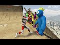 GTA 5 SPIDERMAN POWER HITS PEDS ON MEGARAMP! (Falls Ragdolls Moments)