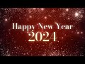 HAPPY NEW YEAR 2024 Video Loop Wallpaper Screesaver Background [1 HOUR red white snow]