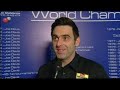 Ronnies comments after the 2012 World Snooker semi with Stevens.