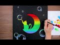 Draw Bubbles 🫧 in 7 colors | Acrylic Painting #356