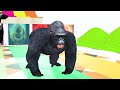 Long Slide Game With Mammoth Elephant Lion Tiger Cow Gorilla T Rex Buffalo 3d Animal Game