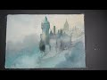 How to paint Castle in watercolor