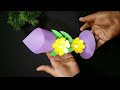 simple paper flower vase #diy #papercraft #youtube