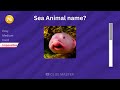 🐠 🐡 Guess 100 Sea Animals &  Fishes | All Levels  Easy | Medium | Hard | Impossible🦑🐬