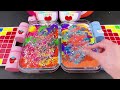 Satisfying Slime🌈PINK vs BLUE STITCH!!Mixing Random Into GLOSSY SLIME💜Mixing With Piping Bags#10