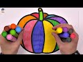 ( Vegetables ) Pumpkin Drawing and Big Marker Rainbow Coloring | Akn Kids House