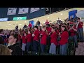 Natick High School Band plays Star Spangled Banner at UMass Lowell 2024