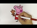 Peppa Pig Coloring, Painting, and Drawing for Kids and Toddlers 🖍️🎨🖌️