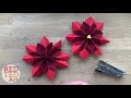 Paper Flower DIY - Easy Poinsettia Decor DIY - DIY Christmas Decor - 3D Paper Room Decor