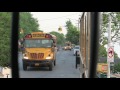 Early Morning School Bus Fly By