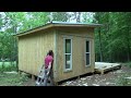 Off Grid Cabin Building In The Woods... TIME LAPSE