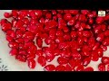 How to peel a blood red pomegranate ?