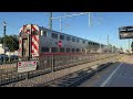 Caltrain action in Burlingame, California