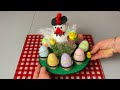 DYI Easter Decorations Ideas! Chicken/ Hen made of sock and egg holders!