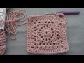 Circle In A Square (Sampler Granny Square Blanket Pt. 5) #crochettutorial #crochetforbeginners