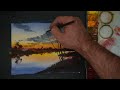 Watercolor painting tutorial - Cloudy Landscape