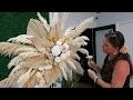 Pampas Grass Arch Piece with Premium Dried & Silk Florals for Weddings, Showers, Birthdays and More