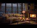 Cozy Room Ambience ASMR With Warm Jazz, Gentle Wind, And Fireside Sounds For A Night Of Sleep 🔥